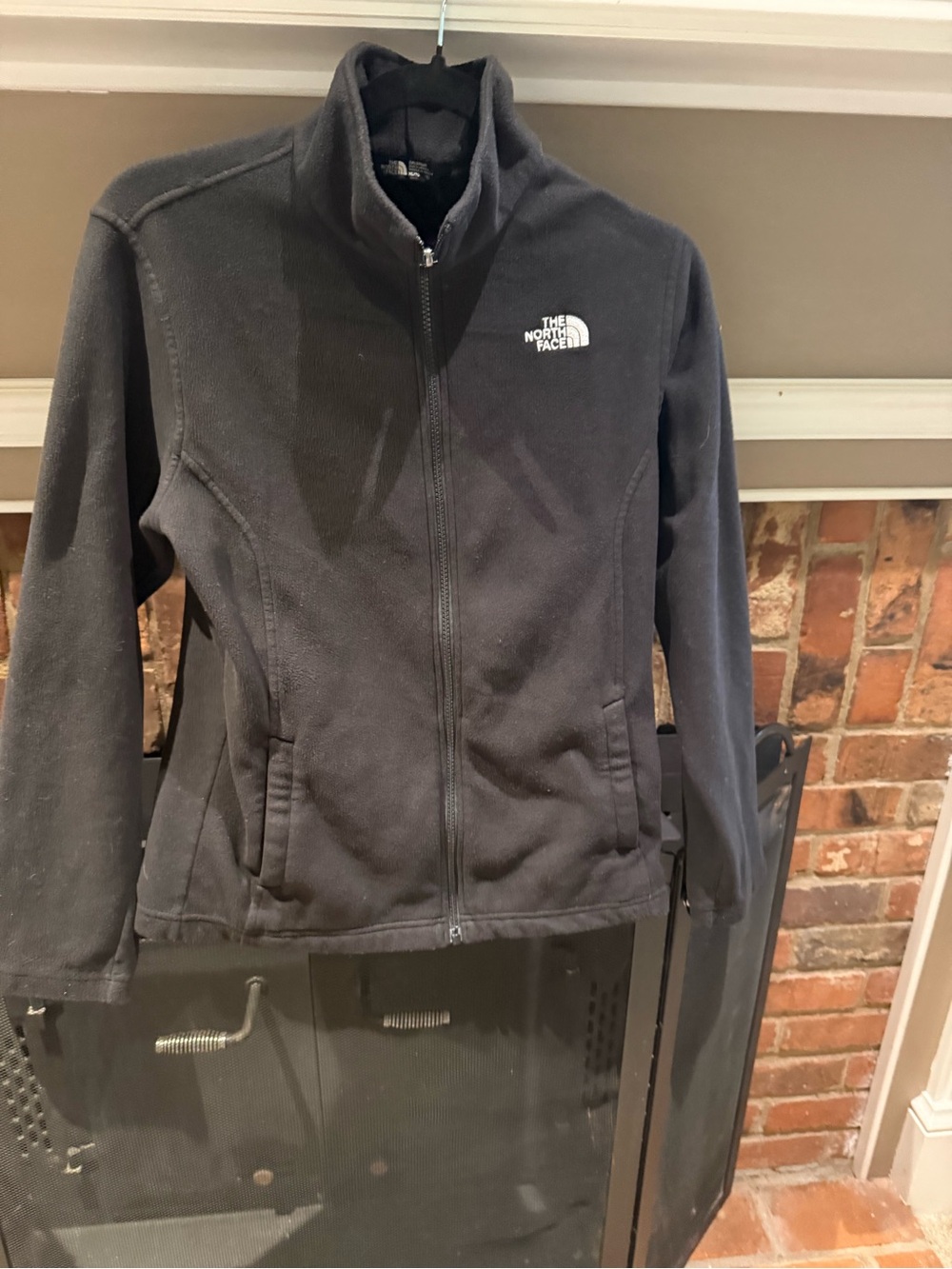 The North Face Girls Full Zip Fleece Jacket Black Youth XL (18)